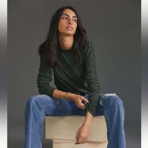 NWT Anthropologie Maeve Ruched long sleeve top! 🌻